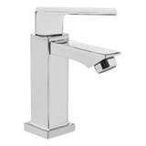 Torneira Bancada Banheiro Inox Cromada Bica Baixa 1/4 Volta Acabamento Cromado Cor Cinza Claro