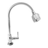 Torneira Cozinha Gourmet Bancada Tubo Metal Com Cromado Império Das Torneiras Tubo Flexível Com 2 Jatos Arejador Mesa