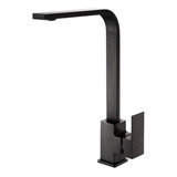 Torneira De Cozinha Monocomando Império Das Torneiras Denver Cascata Slim Preto Black Fosco Gira 360º