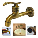 Torneira De Parede Em Estilo Retro Provençal Antigo Para Banheiro Lavabo Oratorio Em Metal Cor Bronze Ouro Velho