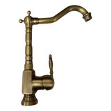 Torneira Mesa Alta Vintage Bronze Antigo Quente / Fria
