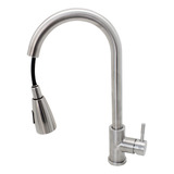 Torneira Monocomando De Cozinha Extensível Aço Escovado Bancada Império Imports Misturador Extensor Mesa Escovada