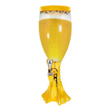 Torre De Chopp Lorben Com Led Colorido E Resfriador Chopeira Compacta Para Bebidas Geladas - Cor Dourada