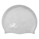 Touca De Natação Silicone Lisa Grande Xl Hammerhead Cor Prata Desenho Liso