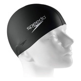 Touca De Natação Speedo Flat Cap Unissex Preto Desenho Do Tecido Lisa Tamanho Único