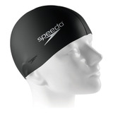 Touca Natação Silicone Lisa Preta Speedo Unissex Adulto