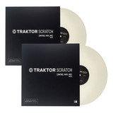 Traktor Scratch Time Code Vinyl Mk2-white-kit 02 Unidades