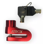 Tranca Cadeado Trava Disco De Freio Bike Moto Antifurto 35mm Cor Vermelho
