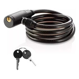 Trava Cadeado Cabo Aço Moto/ Bike/ Estepe/ Portão 1200x12mm Cor Preto