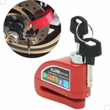 Trava De Disco Para Moto Lock C/ Alarme Sensor Prova D'agua