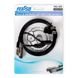 Trava De Segurança Anti Furto Para Notebook Feasso Fcl03