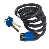Trava Tranca Cabo Cadeado Espiral 12mmx 1,5 Metros Bike Moto