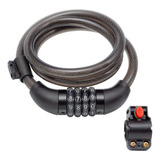 Trava Tranca Cadeado Grosso Bike E Moto Segredo 1000mmx12mm Cor Preto