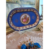 Travessa Antiga Porcelana Bavaria Com Cenas Galantes