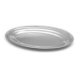 Travessa De Inox Pequena Oval Rasa 21cm Para Salada Petiscos