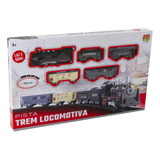 Trem A Pilhas Locomotiva Maquina A Vapor Luz E Som