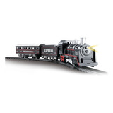 Trem Locomotiva Com Pista 67,5cm Luz E Som- Dm Toys