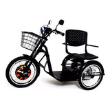 Triciclo Elétrico 800w Com Cadeira Giratória Alarme Farol Ré