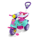 Triciclo Infantil Andador Empurrador Avespa Rosa Maral Com Pedal