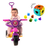 Triciclo Motoca Andador Bebê Empurrar Haste Pedal Carrinho