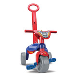 Triciclo Tchuco Heróis Super Teia Com Haste Samba Toys