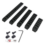 Trilho 20mm Picatinny 5 7 9 11 E 13 Slots P/ Aeg M-lok