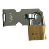 Trinco Com Cadeado Tranca De Porta Portão Segurança 89x40mm