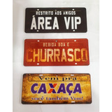 Trio Placas Decorativas Carro Frase Bebidas Canto Churrasco 