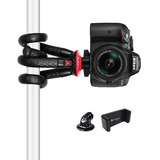 Tripé Flexível Octupus Gorilapod Camera Gopro Celular Ufo2 Cor Preto Com Vermelho