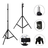 Tripé Iluminação Kt-803 Robusto 2,6m Led.