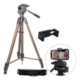 Tripé Para Celular E Câmera Weifeng Wf-3770 1,6m Com Suporte Celular