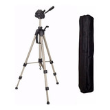 Tripé Profissional 1.60mt P/ Câmera Filmadora Wt3750 + Bolsa