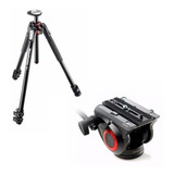 Tripé Profissional Manfrotto Mt190xpro3 + Cabeça Mvh500ah
