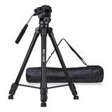 Tripé Profissional Wv-1500 C/ Cabeça Semi Hidráulica Até 4kg Cor Preto