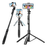 Tripé Selfie Stick De Aço Inoxidável Suporte Para Celular