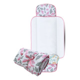 Trocador De Fralda Impermeável Dobrável Lindas Estampas Nuvem Rosa