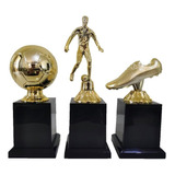 Troféu Melhor Jogador Bola De Ouro + Chuteira + Jogador