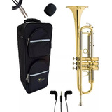 Trompete Eagle Laqueado Tr504 Em Sib + Case Luxo