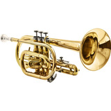Trompete Sib Cornet Harmonics Hcr-900l Laqueado Cor Dourado