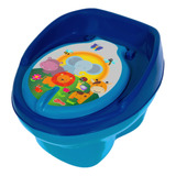 Troninho Musical Azul Penico Vaso Sanitário Infantil 2 Em 1 