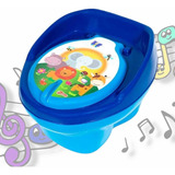 Troninho Musical Penico Vaso Sanitário Infantil 2 Em 1 Azul