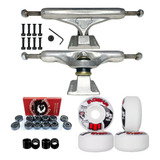 Truck Stronger 139mm Skate Vazado + Roda Moska E Rolamentos 