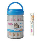 Truly Petisco Cremoso Gatos Sabor Salmão E Bacalhau 30 Tubos