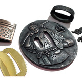 Tsuba Completa Conjunto Para Espadas Katana Samurai Bronze