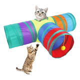 Túnel 3 Saídas Labirinto Para Gatos Cães Interativo Cat 