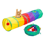 Túnel Para Gatos Dobrável Brinquedo Interativo Pets Gatos