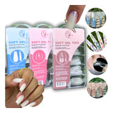 Unha Soft Gel X Postiças Ultra Natural Realista Base Complet