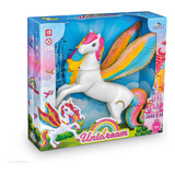 Unicórnio Asas Unidream Brinquedo Colorido Presente 37cm Top