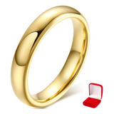 Unidade Aliança Ouro 18k Banhada Casamento 4mm