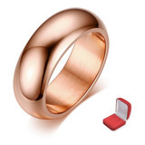 Unidade Aliança Titânio 7mm Folheado Ouro Rosê 18k